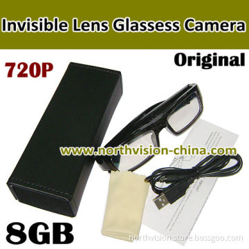 720p Invisible Lens Eye Glassess Camera
